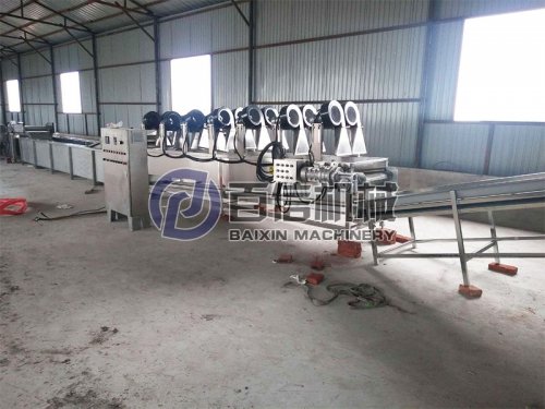 脱水蔬菜加工生产线安装调试中